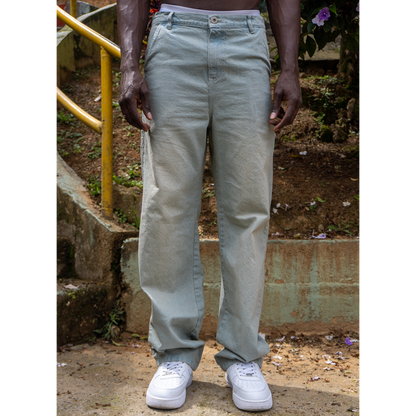 Jean baggy pintado a mano